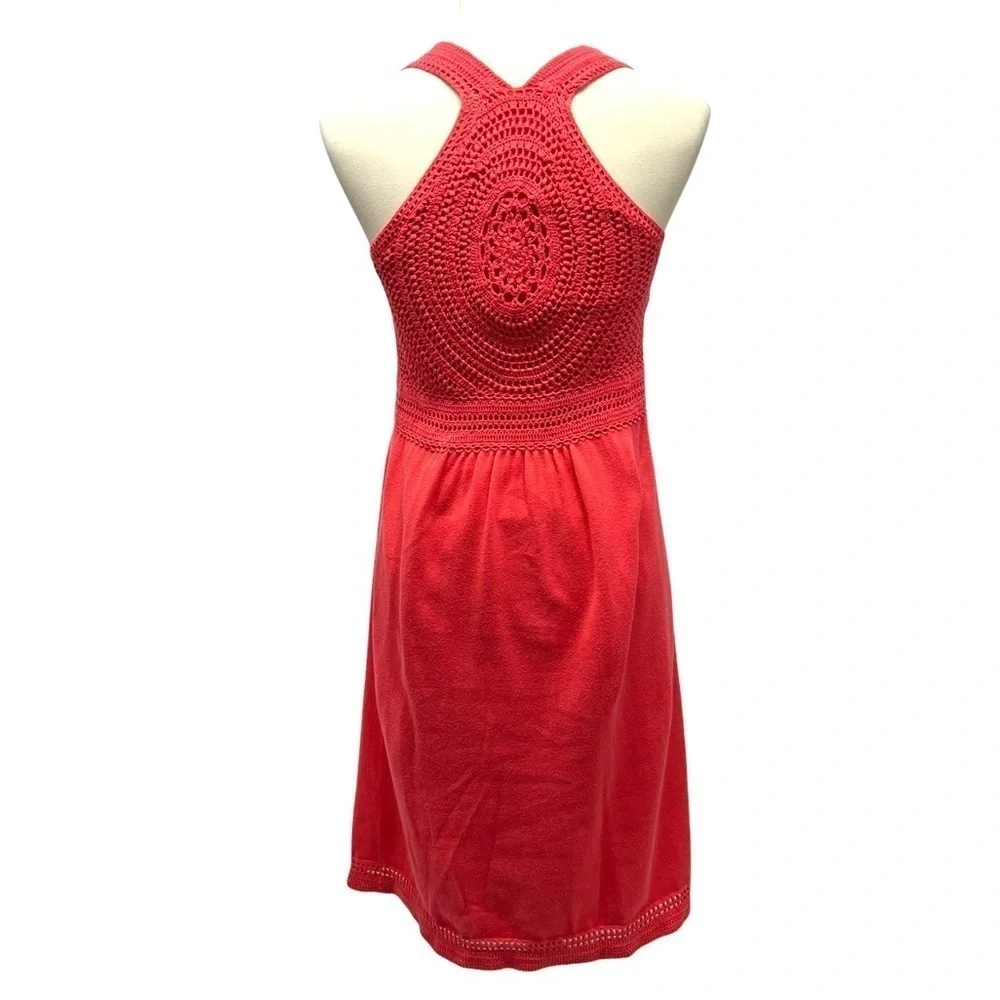 Athleta Coral Crochet Trim Cotton Sun Dress - Picture 5 of 11